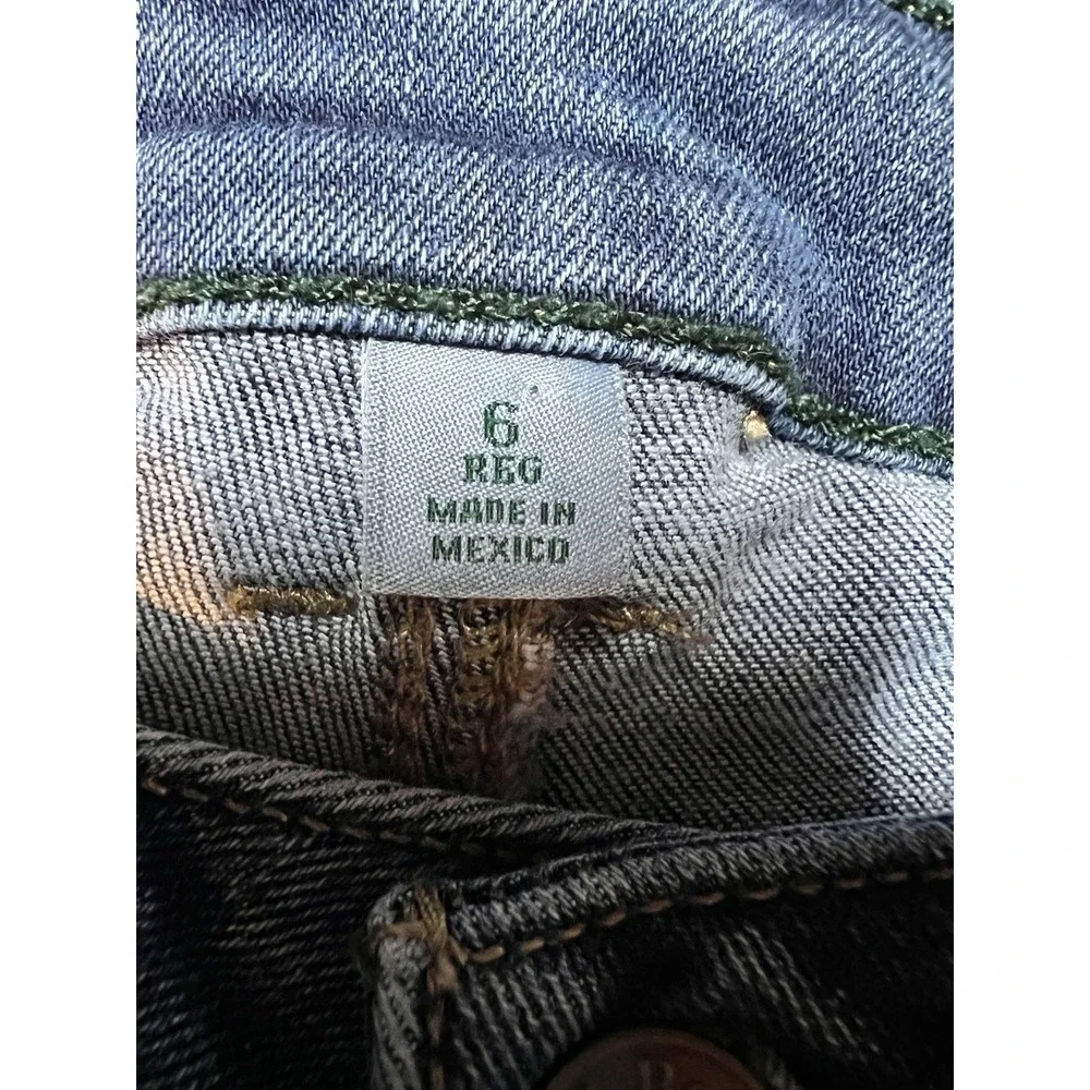LL Bean‎ Jeans Bangles Bootcut Women's 6/27 Blue Denim Stretch Favorite Fit